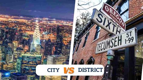 distruct meaning|city vs district.